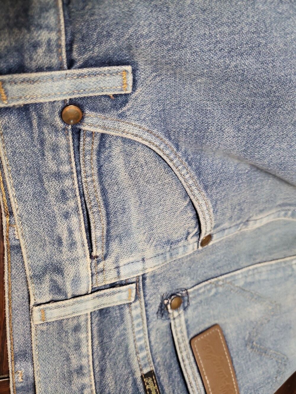 Lot of 3 Vintage Wrangler 936 Cowboy Cut Slim Fit Jeans 31x34 Blue Denim Bundle - Picture 13 of 16